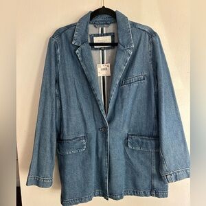 American Eagle Outfitters Blue Denim Blazer